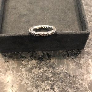 David Yurman black diamond paved ring